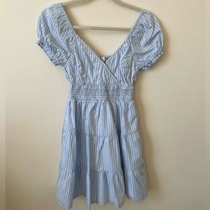 Hollister blue short sleeve mini dress
